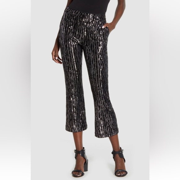 NWT Zadig & Voltaire (Polis Velours Paillettes) sequin crop pant size 38/US 6-8